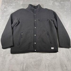 The North Face Cragmont‎ Snap Front Jacket Mens XL Black Fleece Pockets Outdoors